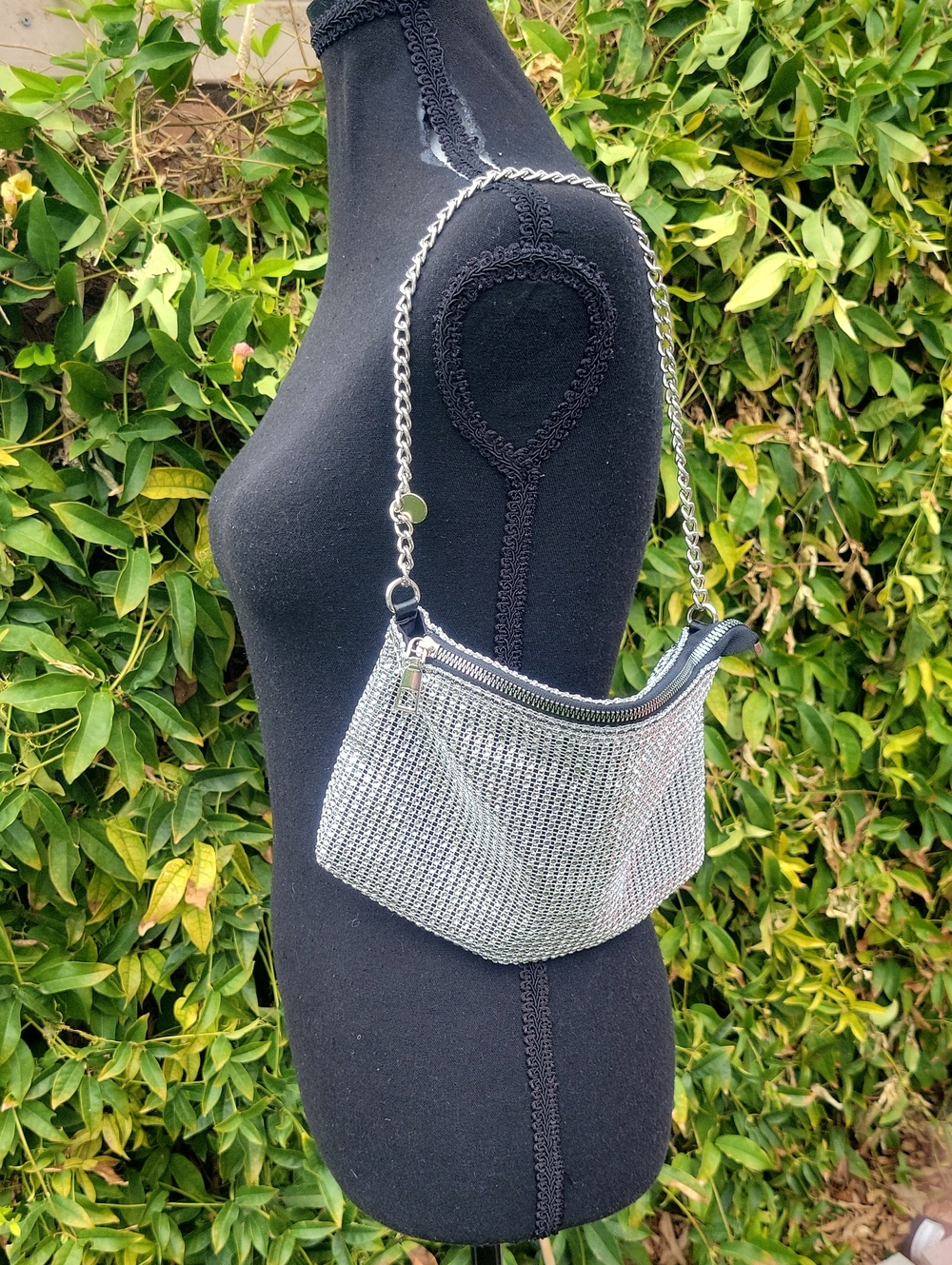 Silver Chainmail Mesh Shoulder Bag
